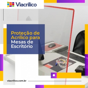Proteção de Acrílico para Mesas de Escritório